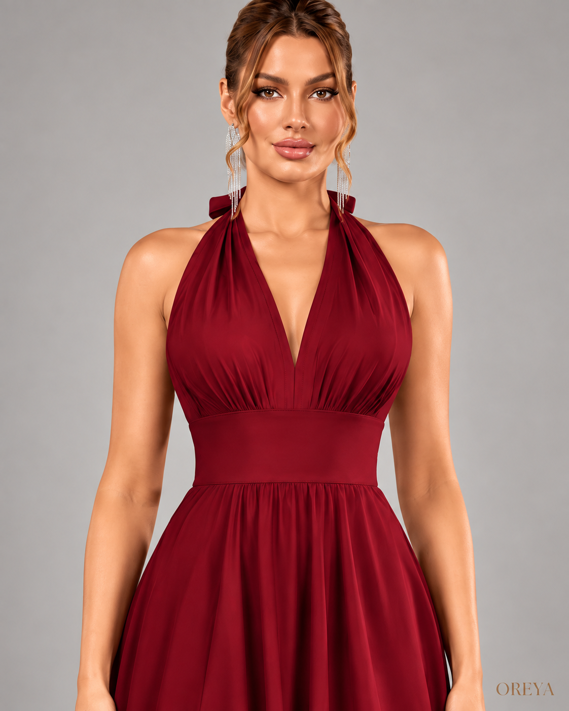 Robe longue OREYA – Bordeaux